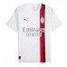 Camiseta AC Milan Fikayo Tomori #23 Segunda Equipación Replica 2023-24 mangas cortas